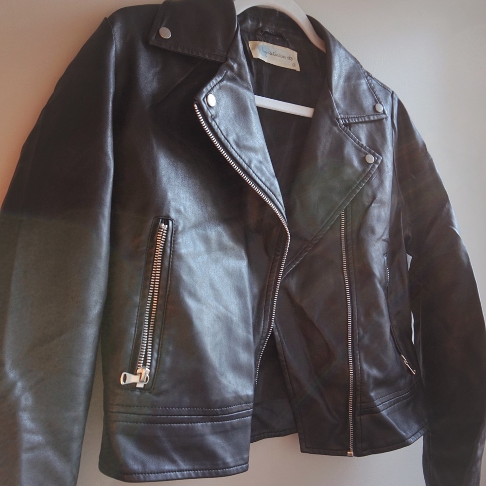 Lizard Thicket Black Leather Jacket - image 1
